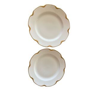 Silver Anniversary Pattern Set of one dinner plate and one coupe luncheon plate